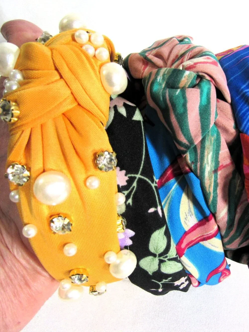 7 unused HAIR HEAD BANDS ONE JEWELED
